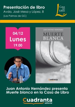 Juan Antonio Hernández presenta &#039;Muerte blanca&#039; en la Casa del Libro de Las Palmas de Gran Canaria