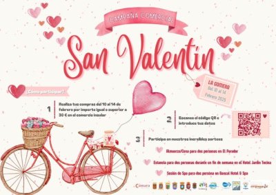 La Gomera: Cabildo y C&aacute;mara de Comercio impulsan las compras en el comercio insular con motivo del d&iacute;a de San Valent&iacute;n