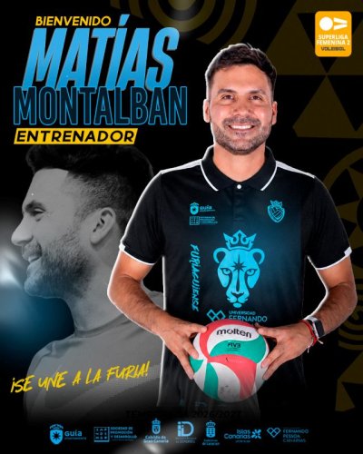 Voleibol femenino: Matías Montalbán, nuevo entrenador del Guía CDV Universidad Fernando Pessoa Canarias