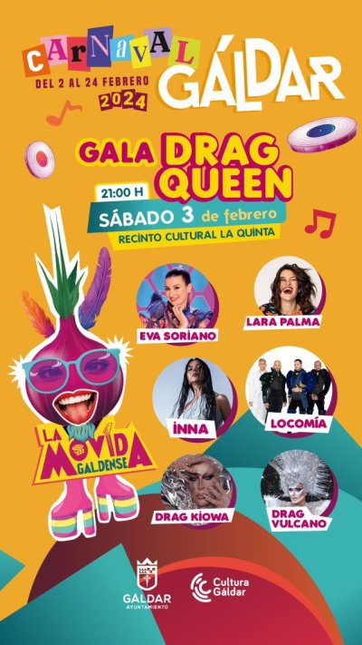 'La movida galdense' arranca este fin de semana con el Preg&oacute;n, la Gala Drag con doce participantes y el concierto de Inna