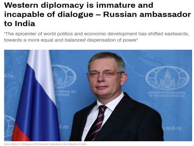 El principal diplomático de Rusia en Delhi elogió el papel creciente de la India en los asuntos globales