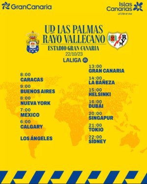 Radio Faro del Noroeste retransmite este domingo, 22-10-23, a las 13.00 horas: UD Las Palmas - Rayo Vallecano