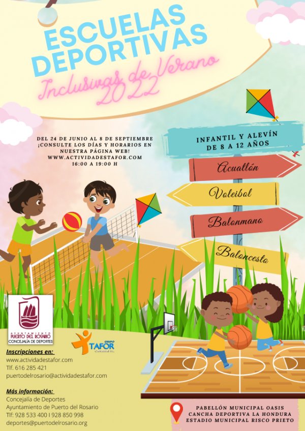 Vuelven las Escuelas Deportivas de Verano gratuitas a Puerto del Rosario