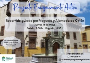 Gáldar: El proyecto &#039;Envejecimiento Activo&#039; organiza una visita a Vegueta el jueves 18 de mayo
