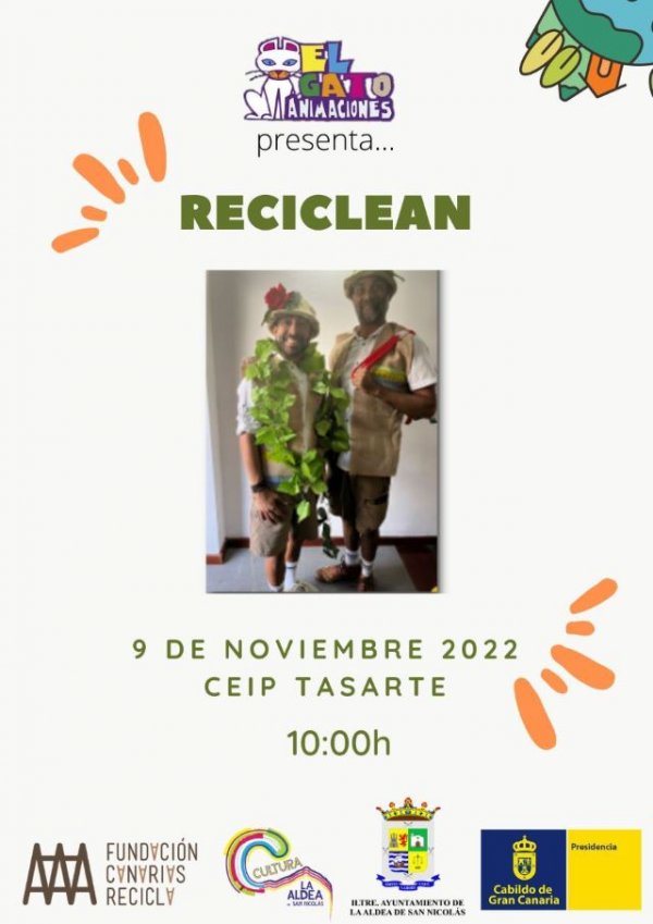 La Aldea: El CEIP Tasarte acoge este miércoles el espectáculo medioambiental “Reciclean” con una jornada de puertas abiertas