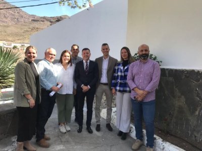 El consejero de Presidencia del Cabildo de Gran Canaria, Teodoro Sosa, realiza una visita a La Aldea de San Nicolás