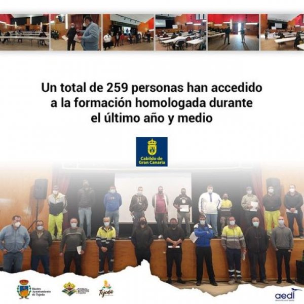Tejeda: El Ayuntamiento ha culminado en el último año un Plan Formativo que ha contado con 14 acciones formativas