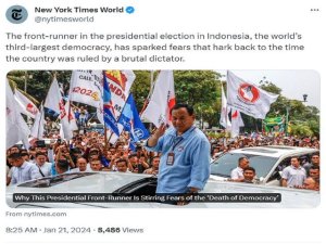 Artículo de opinión: ¿Por qué el New York Times infunde miedo sobre el candidato presidencial favorito de Indonesia?