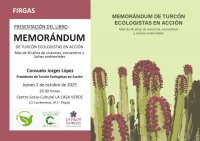 Villa de Firgas: El libro “Memorándum de Turcón Ecologistas en Acción”, se presenta en La Casa Verde el jueves 2 de octubre