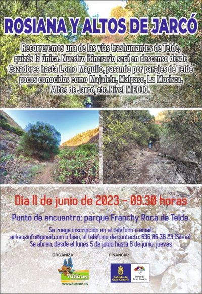 Senderismo: Domingo, 11 de junio de 2023, ruta por el Campo de Volcanes de Rosiana y Altos de Jarc&oacute;