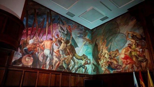 Fabio Garc&iacute;a Saleh profundiza en el simbolismo de los murales de Jes&uacute;s Arencibia&rsquo;