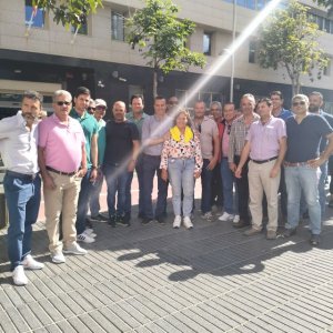 Más de una treintena de agricultores de La Aldea de San Nicolás se suman a la tractorada para reivindicar mejoras en el sector primario