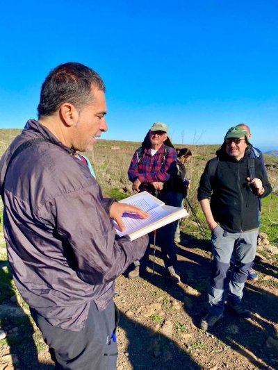 El consejero de Medio Ambiente del Cabildo de Gran Canaria visita el Campo de Volcanes de Rosiana de Telde
