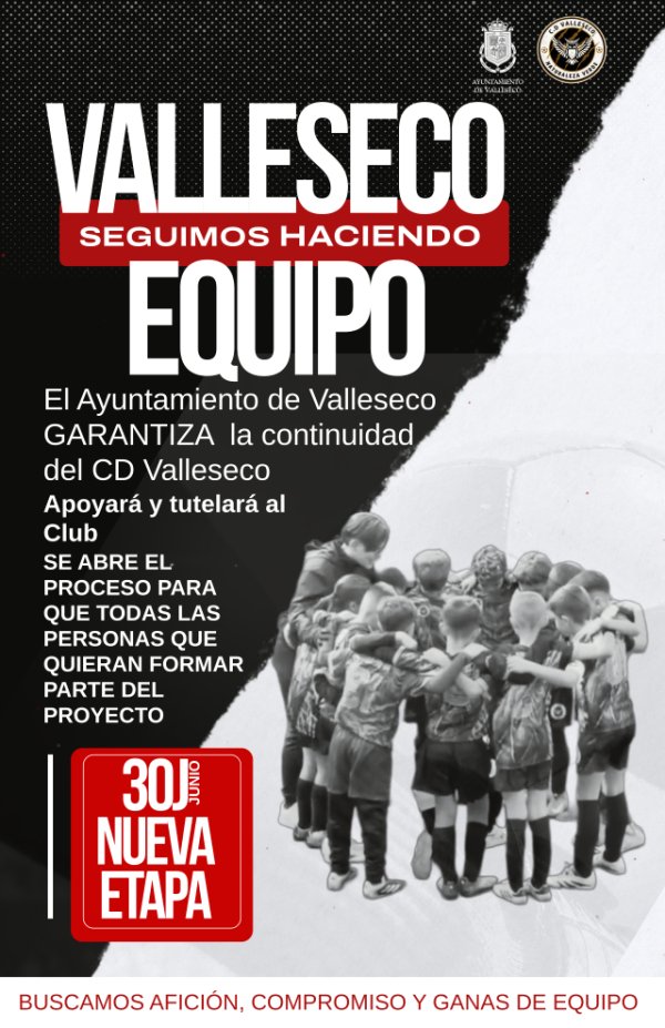 El Ayuntamiento de Valleseco garantiza la continuidad del Club de F&uacute;tbol de Valleseco