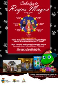Tejeda: Sus Majestades los Reyes Magos de Oriente quieren anunciar que el d&iacute;a 5 no faltaran a la cita