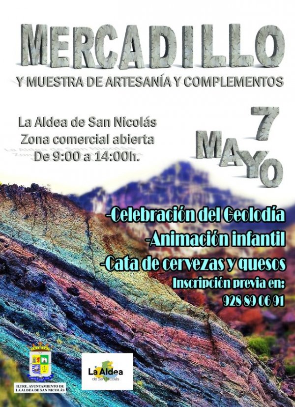 La Aldea: El mercadillo de mayo te invita a conmemorar el Geolodía y a disfrutar de una cata de cervezas y quesos