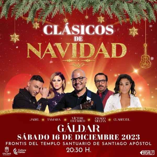 Tamara, Chago Melián, Jadel, Claritzel y Víctor Estárico deleitarán el sábado a Gáldar con Clásicos de Navidad
