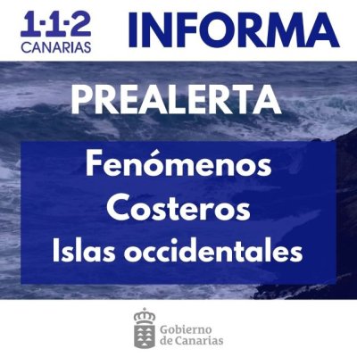 El Gobierno de Canarias ampl&iacute;a la situaci&oacute;n de prealerta por fen&oacute;menos costeros a Tenerife y La Gomera