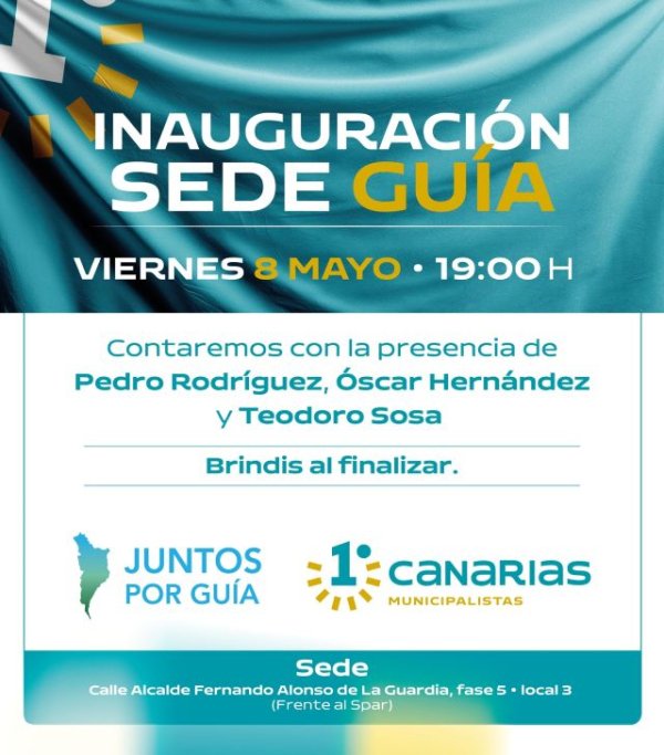 Inauguraci&oacute;n de la sede de Juntos por Gu&iacute;a &ndash; Primero Canarias en Santa Mar&iacute;a de Gu&iacute;a.