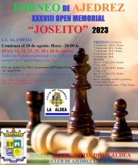 El Club de Ajedrez La Aldea abre las inscripciones para participar en el XXXVIII Open Memorial &ldquo;Joseito&rdquo; 2023