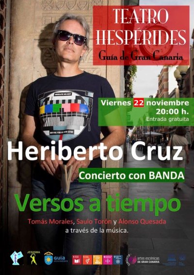 Gu&iacute;a celebrar&aacute; el &lsquo;D&iacute;a de la M&uacute;sica&rsquo; con el concierto &lsquo;Versos a tiempo&rsquo; de Heriberto Cruz