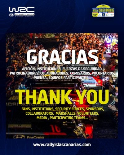 Automovilismo 49 Rally Islas Canarias – Rally de España: ¡Gracias, gracias y mil gracias!