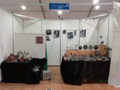 Valleseco: Ángel Rosario Hernández, tallista de piedra presente en la Feria de Artesanía de San Telmo
