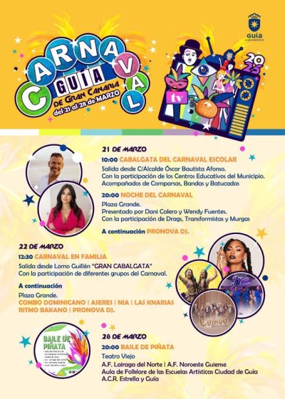 Nia Correia y Las K-Narias actuar&aacute;n en el Carnaval de Gu&iacute;a el pr&oacute;ximo 22 de marzo