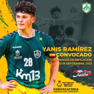 El galdense Yanis Ram&iacute;rez repite en la convocatoria de la Federaci&oacute;n Espa&ntilde;ola de Balonmano