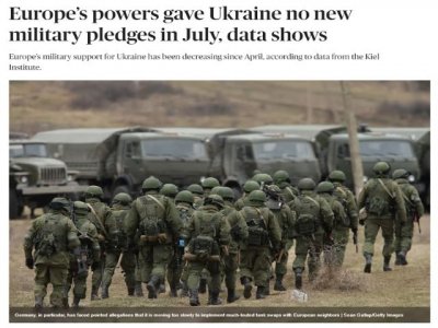 Artículo de opinión: Los últimos datos muestran que Europa podría estar reconsiderando su apoyo militar a Kiev