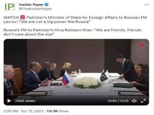 El intercambio r&aacute;pido de la semana pasada entre Lavrov de Rusia y Khar de Pakist&aacute;n tuvo mucho significado