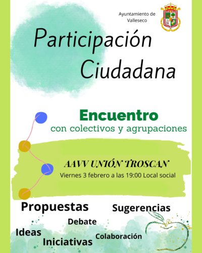 Valleseco: Encuentros de participación ciudadana en Unión Troscán