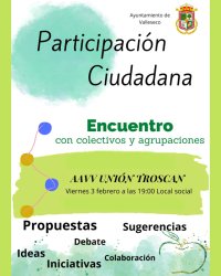 Valleseco: Encuentros de participaci&oacute;n ciudadana en Uni&oacute;n Trosc&aacute;n