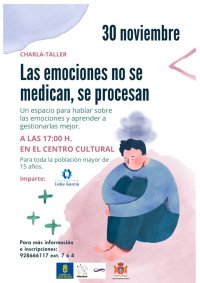 Artenara: Charla-Taller "Las emociones no se medican, se procesan"