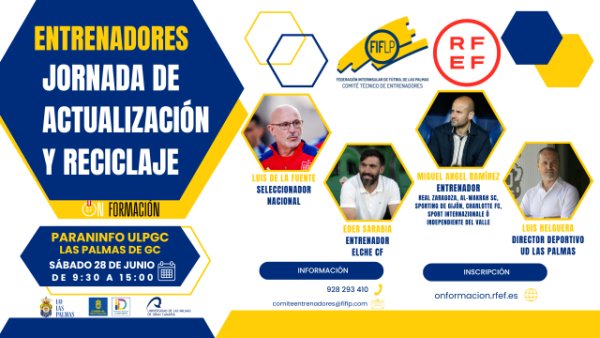 Luis de la Fuente encabezará unas Jornadas de Actualización para Entrenadores organizadas por la FIFLP y la UD Las Palmas