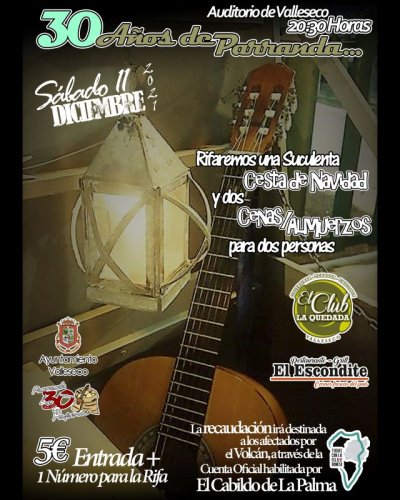 Concierto solidario a La Palma por el 30 aniversario de La Parranda Los Paperos