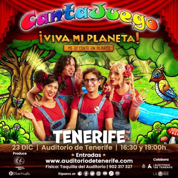 Cantajuego hará las delicias de los niños este sábado en el Auditorio de Tenerife con “Viva mi Planeta”