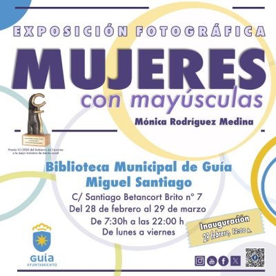 Gu&iacute;a: La Biblioteca P&uacute;blica Miguel Santiago acoge ma&ntilde;ana jueves la inauguraci&oacute;n de la exposici&oacute;n &lsquo;MUJERES con may&uacute;sculas&rsquo;