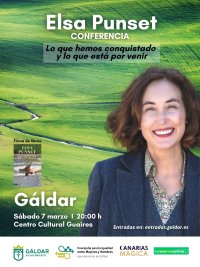 Elsa Punset reflexionar&aacute; en G&aacute;ldar sobre los avances y retos de las mujeres con motivo del 8M