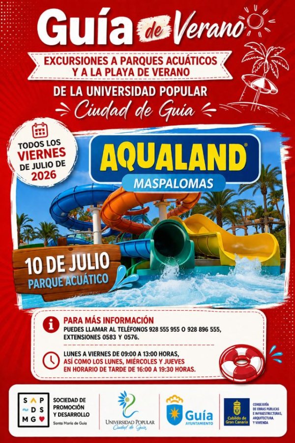 El programa &lsquo;Gu&iacute;a de Verano&rsquo; contin&uacute;a este viernes con una salida familiar a Aqualand