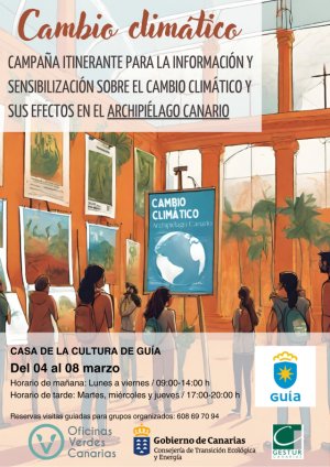 Guía acoge la campaña itinerante de concienciación del cambio climático en Canarias del 4 al 8 de marzo