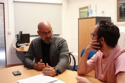 Aridany Romero y Carlos Carri&oacute;n visitan las obras del nuevo pabell&oacute;n deportivo de Santa Br&iacute;gida