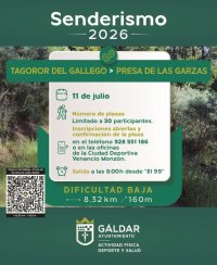 G&aacute;ldar: El programa municipal de Senderos 2026 contin&uacute;a con una ruta desde Tagoror del Gallego el 11 de julio