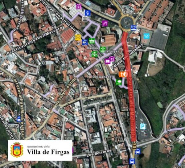 Villa de Firgas: Cierre puntual al tráfico de la carretera GC30 el día 7 diciembre a partir de las 17.00 horas