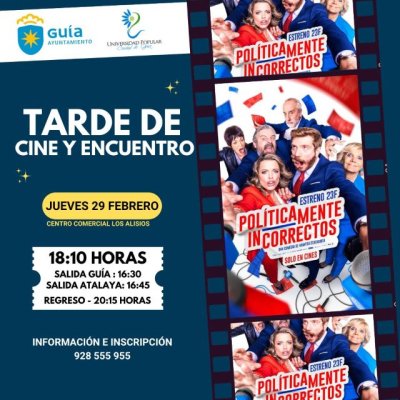 Tarde de Cine con la Universidad Popular de Gu&iacute;a, este jueves 29 de febrero