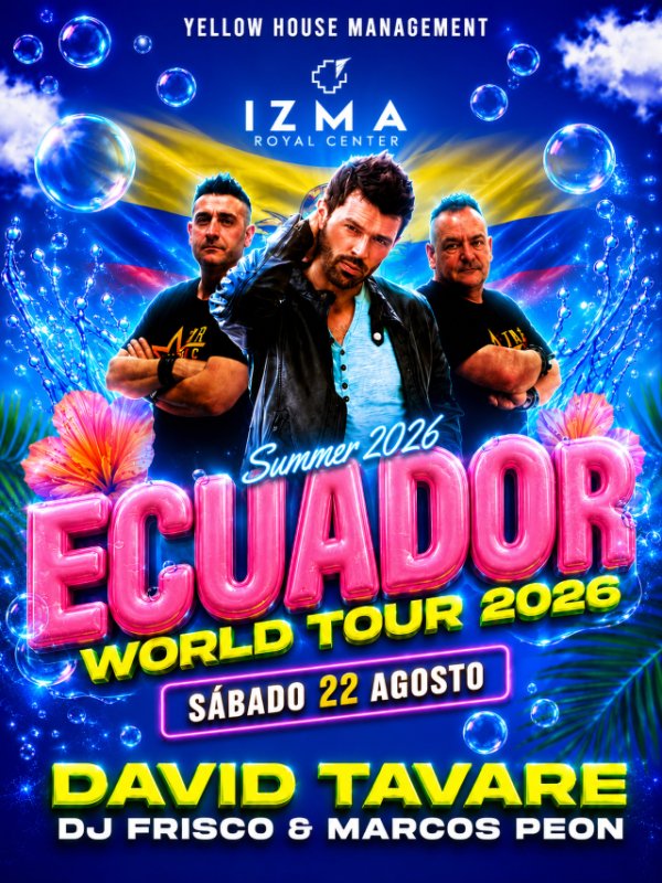 Dj Frisco y Marcos Peón actúan este sábado en Ecuador