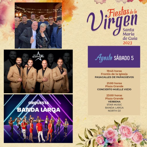 Guía: Primera gran verbena de las Fiestas de La Virgen con Star Music, Banda Larga y Noth DJ en la Plaza Grande