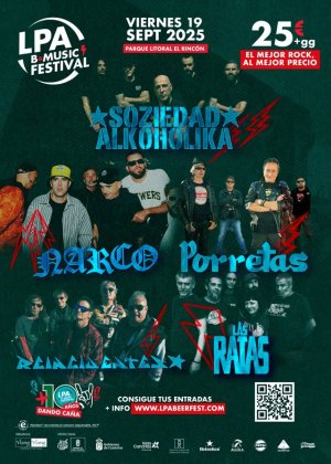 LPA B&amp;MF 2025 arrancará con una noche de Rock y Punk sin concesiones