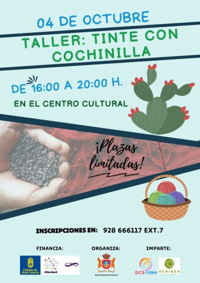 Artenara: Taller de &#039;Tinte con cochinilla&#039;