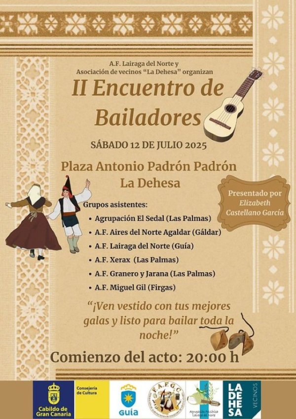 La Dehesa de Guía acogerá este sábado el ‘II Encuentro de Bailadores’